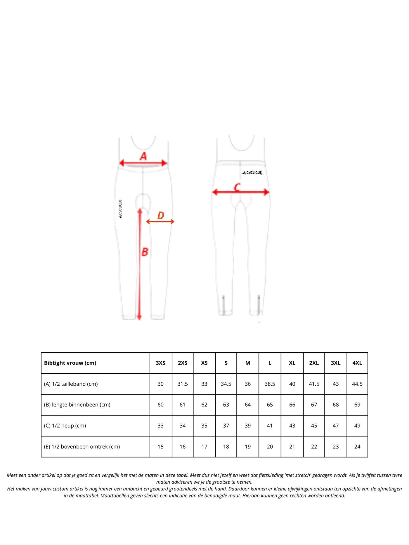 De Spartaan SportiQ bibtight - zonder zeem (dames)