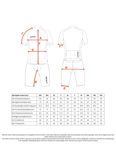 De Spartaan UniQ speedsuit (dames)