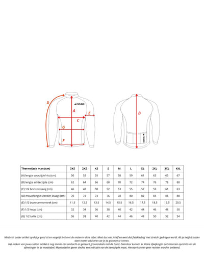 De Spartaan CompetiQ thermojack (heren)